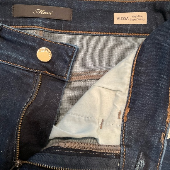 Mavi Alissa Dark Blue High Rise Super Skinny Jeans Size 27 NWT - Picture 8 of 10